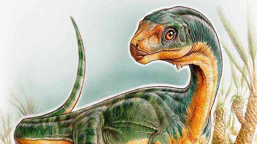 Chilesaurus en su habitat natural