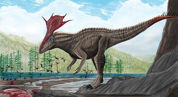 Hábitat natural del Cryolophosaurus