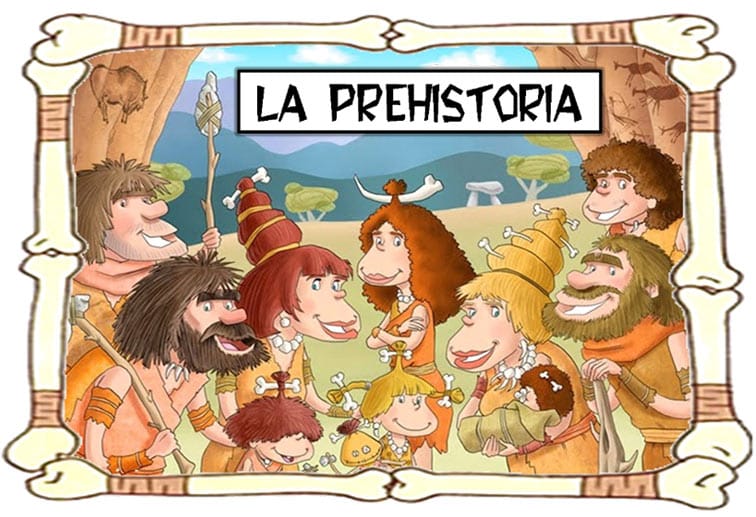 dibujo de la prehistoria creado por niños